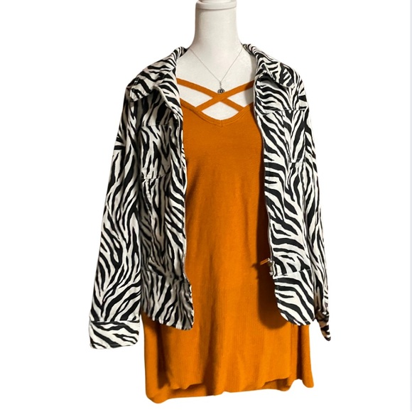 Unique one-of-a-kind B&W Animal Print Psychedelic Suit Zip-up Jacket Medium - Picture 5 of 9